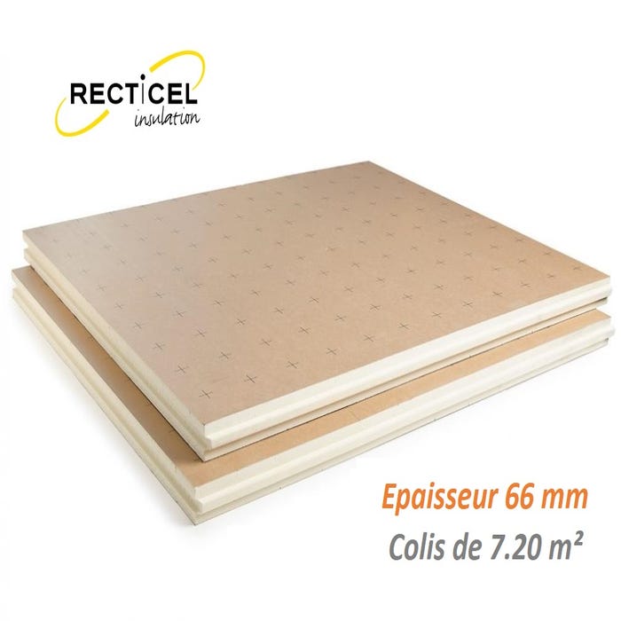 Dalle PU plancher chauffant Epaisseur 65 mm 1200x1000 R3.00 Paquet de 7.2 m² (6 dalles)