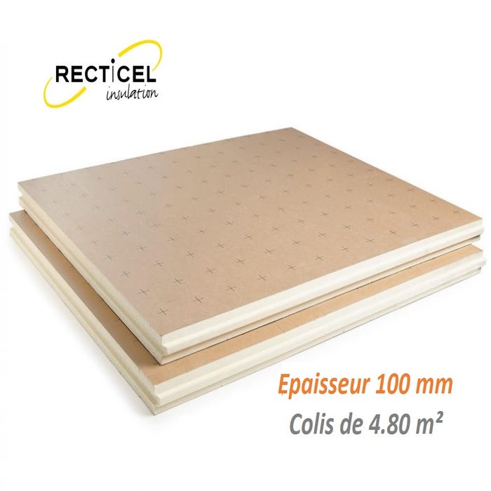 Dalle PU plancher chauffant Epaisseur 100 mm 1200x1000 R4.65 Paquet de 4.80 m² (4 dalles)