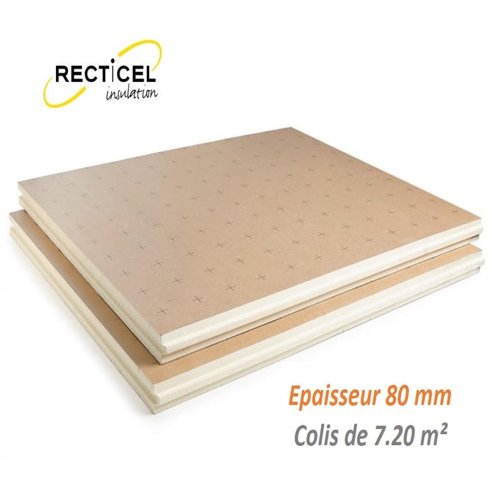 Dalle PU plancher chauffant Epaisseur 80 mm 1200x1000 R3.70 Paquet de 7.2m² (6 dalles)