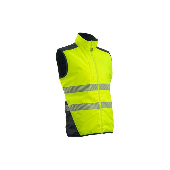 Gilet YORU froid réversible jaune HV/marine, Ripstop 100%PES maille - COVERGUARD - Taille 3XL