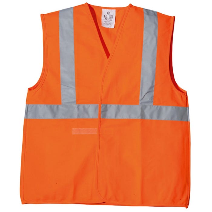 Gilet YARD orange HV, bandes baudrier (sous cavalier) - COVERGUARD - Taille XL
