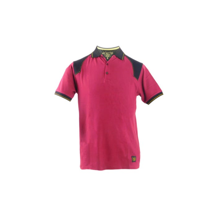 Polo renforcé RICA LEWIS - Homme - Taille S - Stretch - Bordeaux - WORKPOL