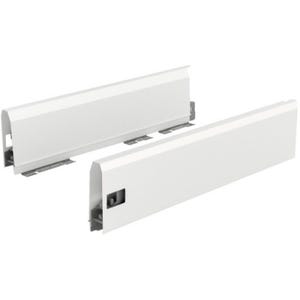 Kit tiroir ArciTech longueur 350 mm hauteur 126 mm coloris blanc livré avec profils attachesfaçade et caches