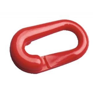 Anneaux brisés plastique rouge, diamètre 8 mm, boîte de 10 pièces