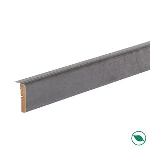 Profilé de transition rénovation d'escalier stratifié dark grey 1300 x 56 x 12 mm - PEFC 70%