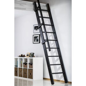 Escalier de meunier extensible pour cage d'escalier 60 x 90 cm - RAL 9005