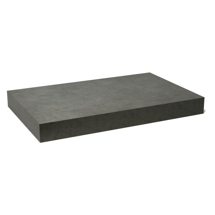 Egger Naturel plan vasque 123,5x8x50 cm, gris foncé mat effet beton (DO12050BCS)