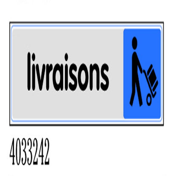 Plaquette de porte Livraisons - Plexiglas couleur 170x45mm - 4033242
