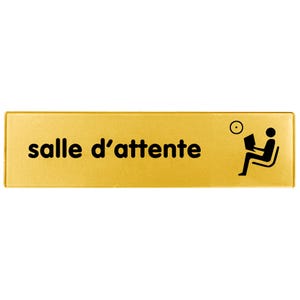 Plaquette Salle d'attente - Plexiglas or 170x45mm - 4491004