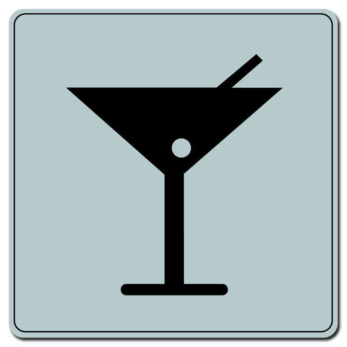 Plaquette Bar - Plexiglas argent 90x90mm - 4330532