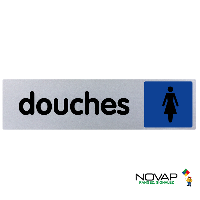 Plaquette de porte Douches femmes - Plexiglas couleur 170x45mm - 4038476