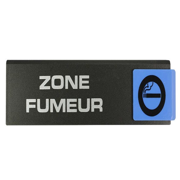 Plaquette de porte Zone fumeur - Europe design 175x45mm - 4260860