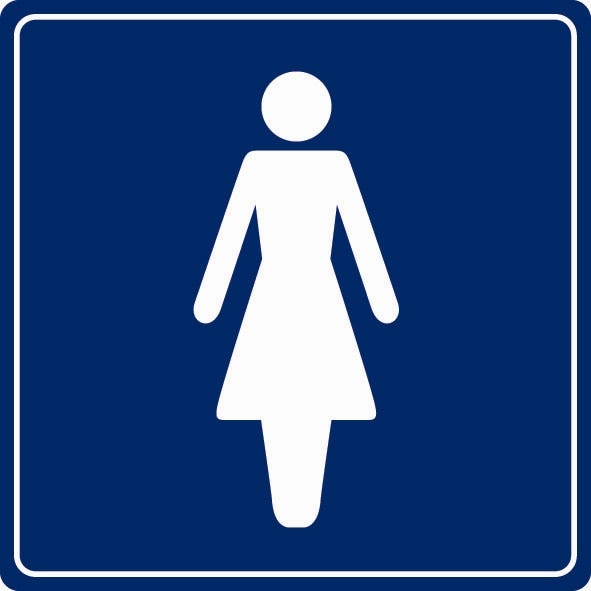 Plaquette de porte Toilettes femmes - Plexiglas couleur 90x90mm - 4033938