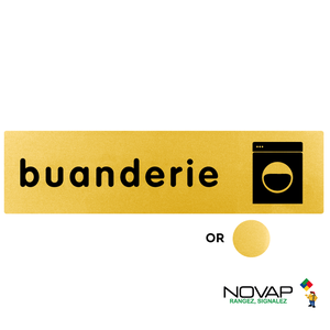 Plaquette Buanderie - Plexiglas Or 170x45mm - 4491394