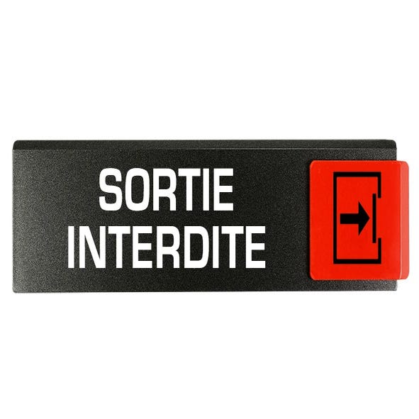Plaquette de porte Sortie interdite - Europe design 175x45mm - 4260716