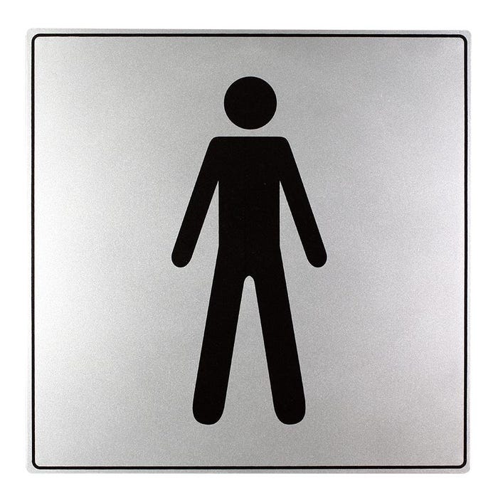Plaquette Toilettes hommes - Iso 7001 200x200mm - 4380025