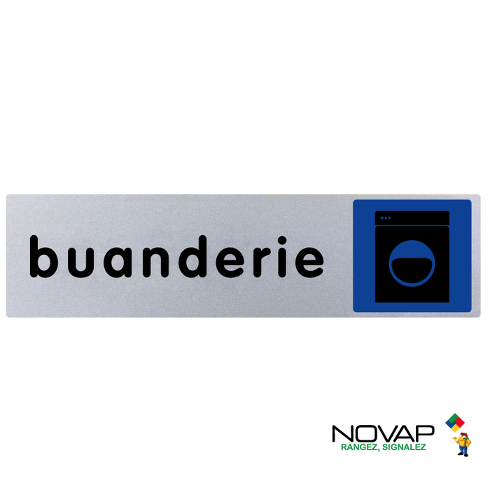 Plaquette de porte Buanderie - Plexiglas couleur 170x45mm - 4037653