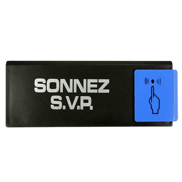 Plaquette de porte Sonnez SVP - Europe design 175x45mm - 4260693