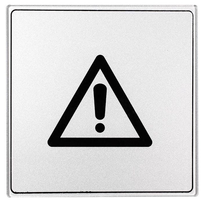 Plaquette Danger - Plexiglas argent 90x90mm - 4330143