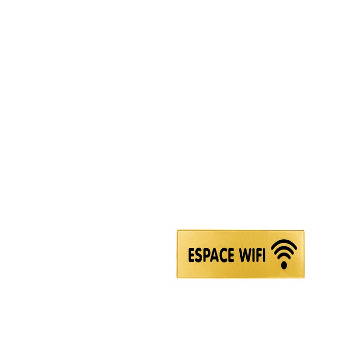 Plaquette Espace Wifi - Plexiglas or 170x45mm - 4491370