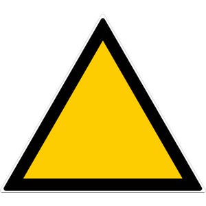 Panneau Danger - Rigide Triangle 300mm - 4200019