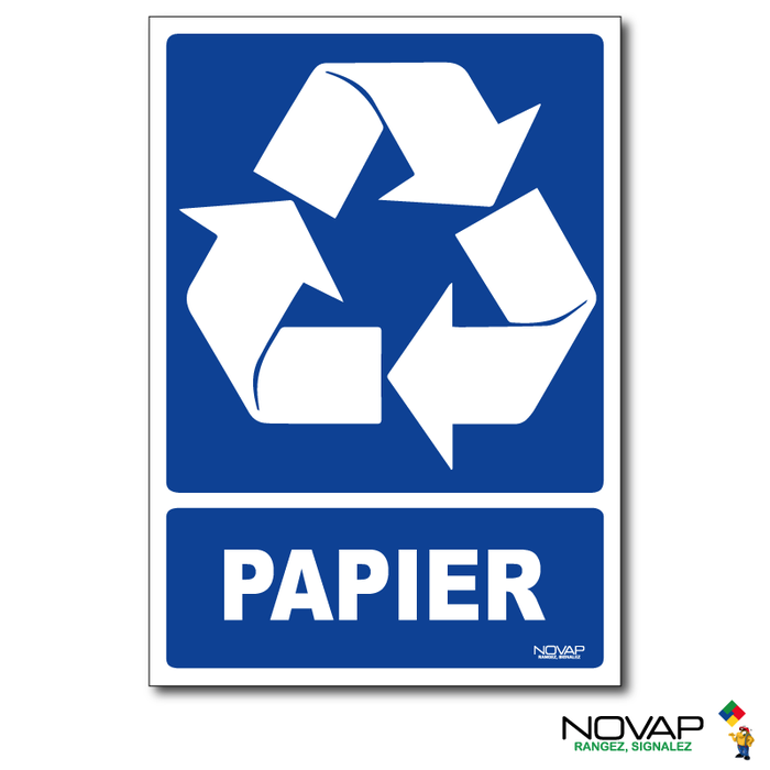 Panneau Recyclage déchets Papier - Rigide A5 - 4600468