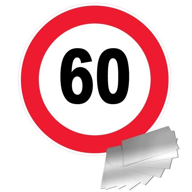 Panneau Vitesse limitée à 60 km/h - Alu Ø300mm - 4011370