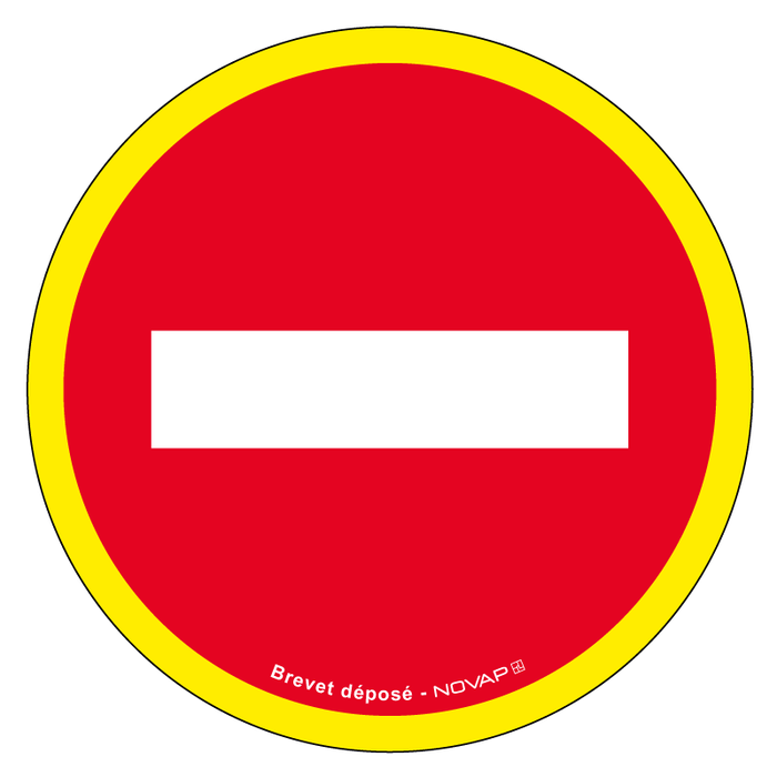 Panneau sens interdit - haute visibilité - Ø 80mm - 4090597