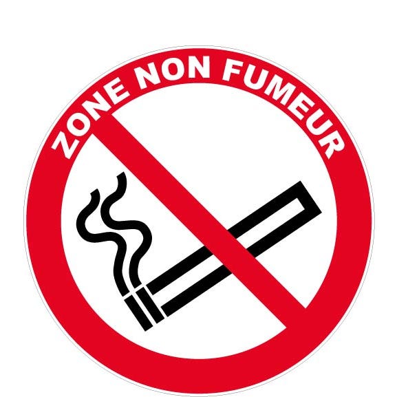 Panneau Zone non fumeur - Rigide Ø180mm - 4040264