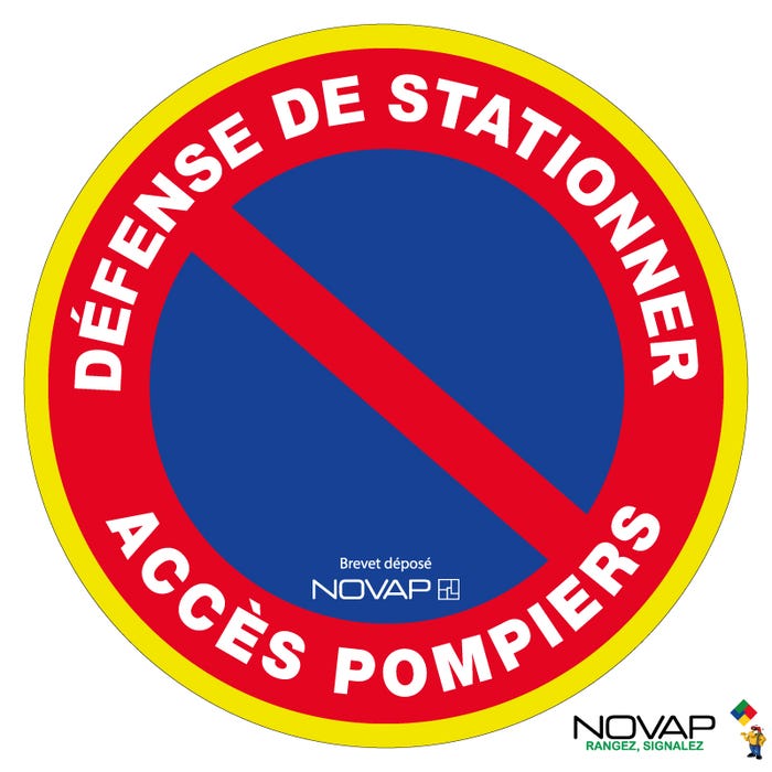 Panneau Défense de stationner - Accès pompiers - haute visibilité - Ø 80mm - 4091396
