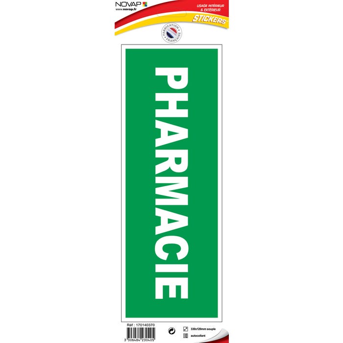 Panneau Pharmacie - Vinyle adhésif 330x120mm - 4230405