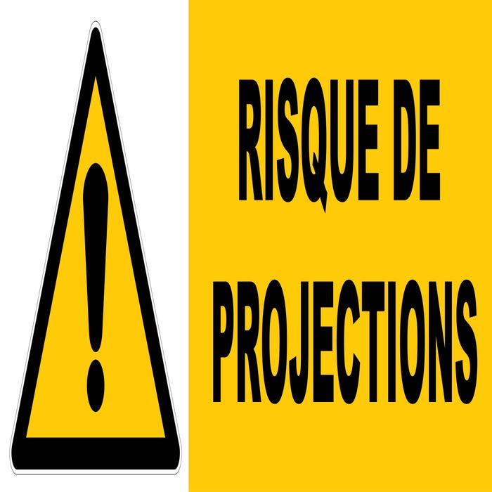 Panneau risque de projections - Rigide 450x150mm - 4062921