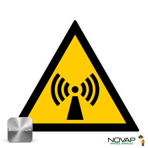 Panneau Danger Radiation non ionisante - Alu triangle 100mm - 4011899