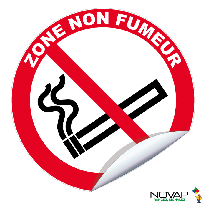 Panneau Zone non fumeur - Adhésif Ø180mm - 4231181