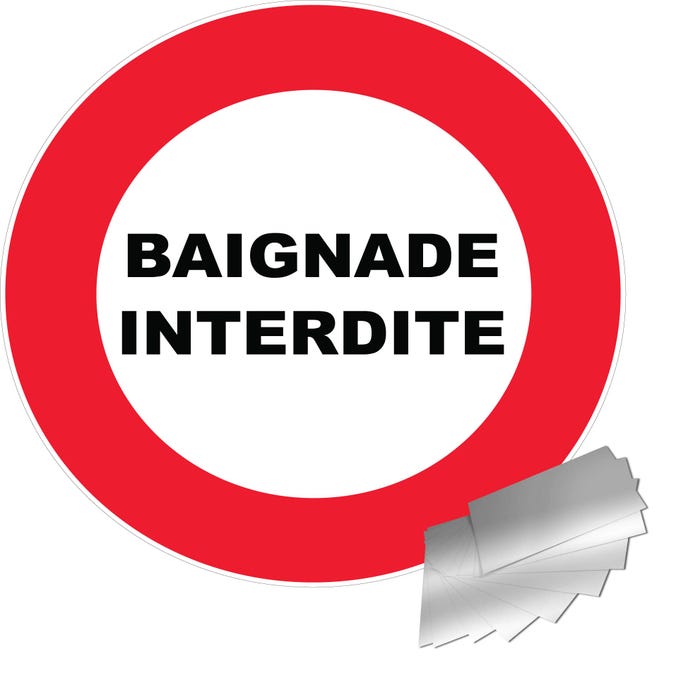 Panneau Baignade interdite - Alu Ø180mm - 4011110
