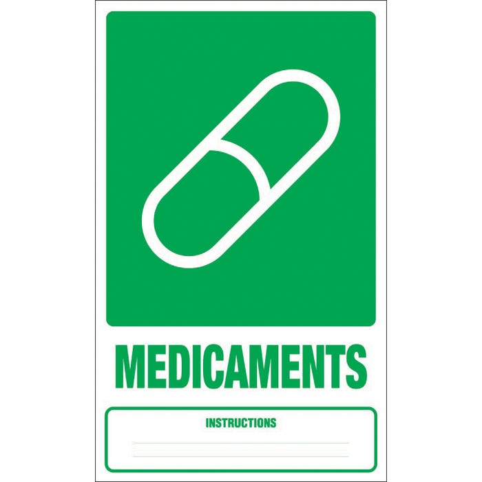 Panneau Dechets médicaments - Rigide 330x200mm - 4000756