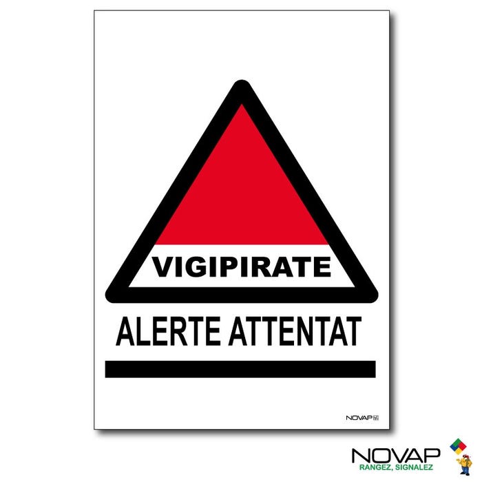 Panneau Vigipirate - Alerte Attentat - Rigide A4 - 4600246