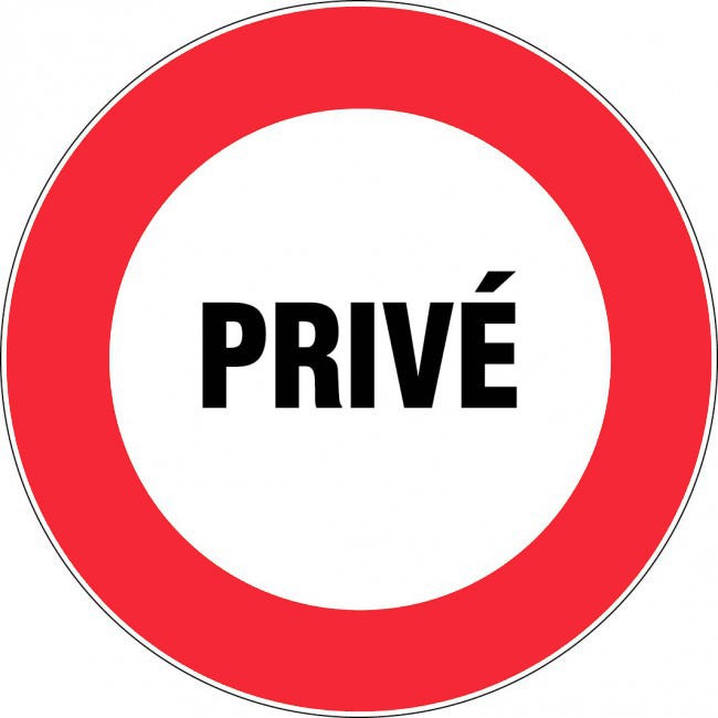 Panneau Privé - Rigide Ø180mm - 4040134