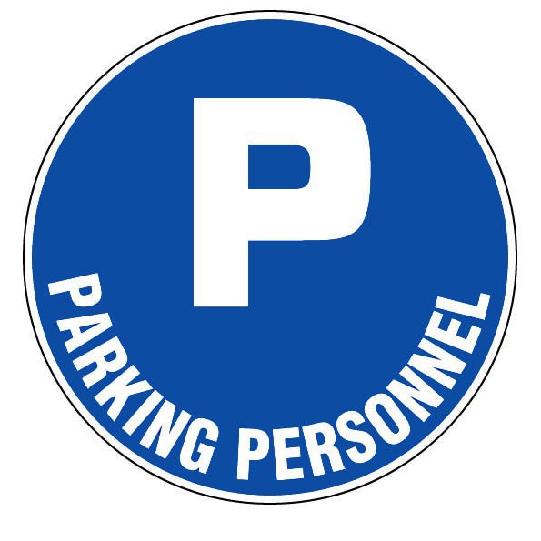 Panneau Parking personnel - Rigide Ø300mm - 4061276