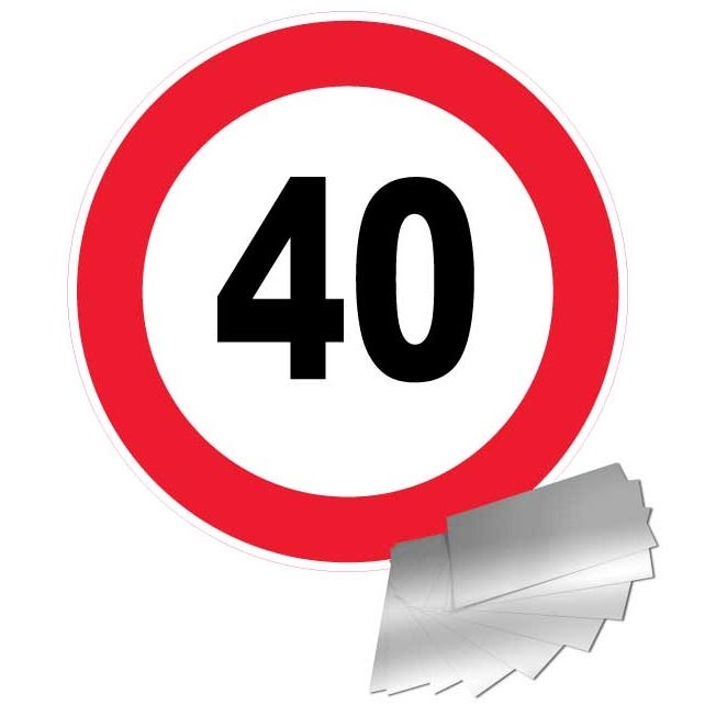 Panneau Vitesse limitée à 40 km/h - Alu Ø450mm - 4011608