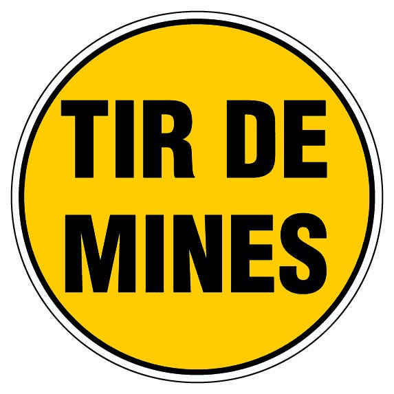 Panneau Tir de mines - Rigide Ø450mm - 4081069