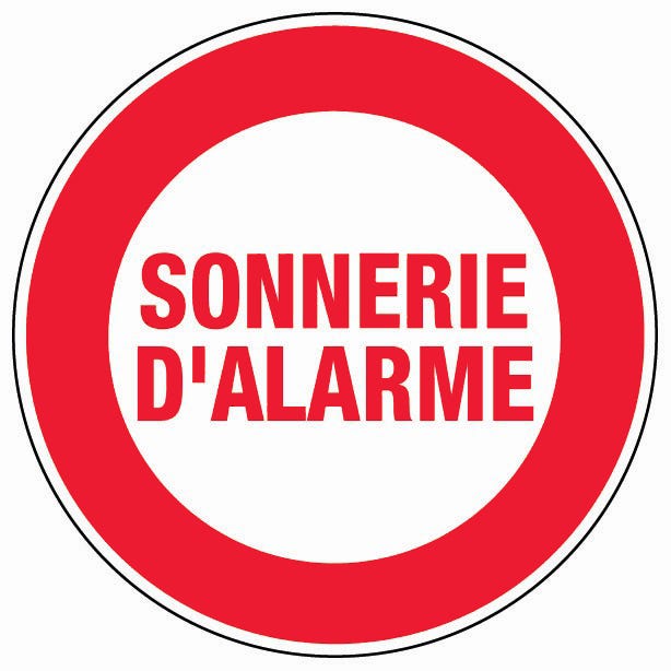 Panneau Sonnerie d'alarme - Rigide Ø80mm - 4020280