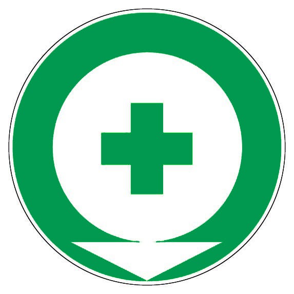 Panneau Pharmacie (croix verte) - Rigide Ø80mm - 4021386