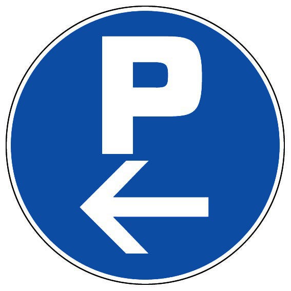 Panneau Parking (flèche gauche) - Rigide Ø450mm - 4080611