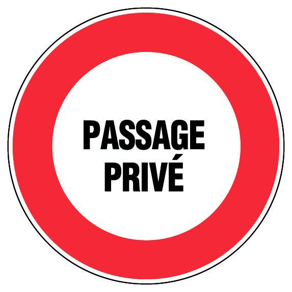 Panneau Passage privé - Rigide Ø300mm - 4061320