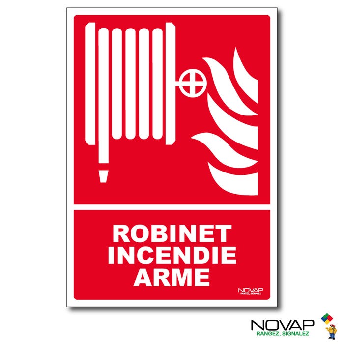 Panneau Robinet d'incendie armé - Rigide A5 - 4600581