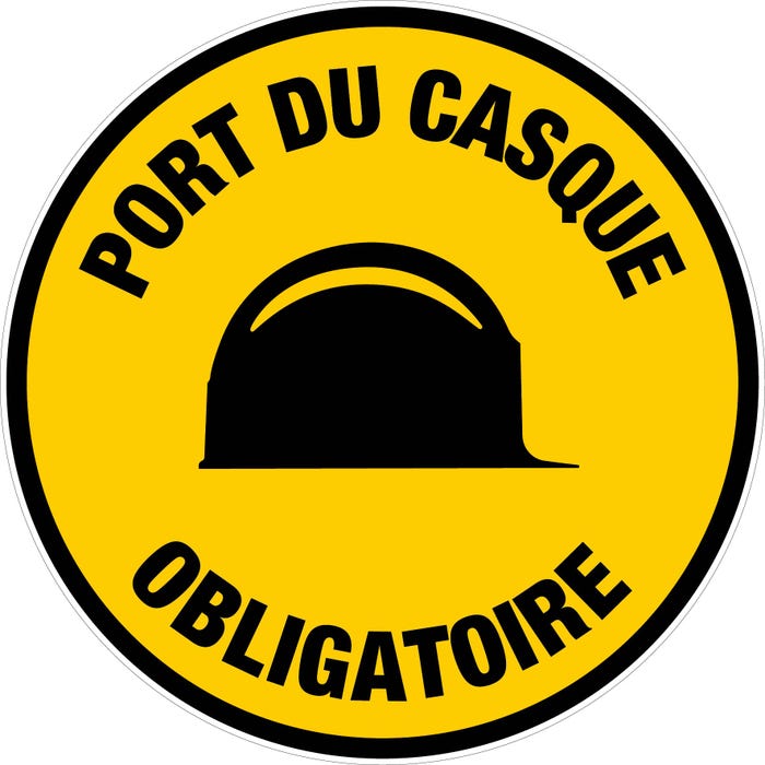 Panneau Port du casque obligatoire - Rigide Ø450mm - 4081090