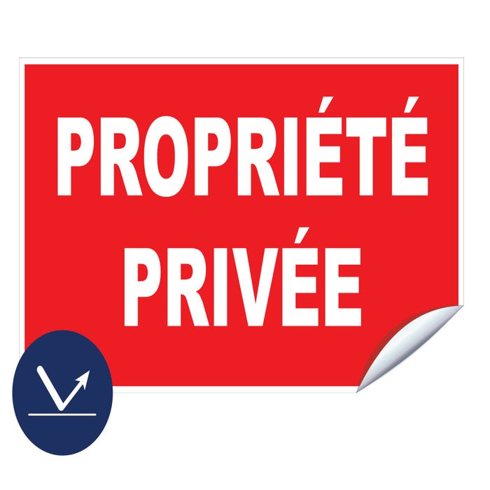 Panneau adhésif Propriété privée - Rétroréfléchissant Classe 1 - 330X200mm - 4006130