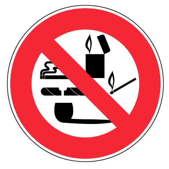 Panneau Interdiction formelle de fumer - Rigide Ø180mm - 4041650