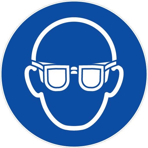 Panneau Port lunettes sécurité obligatoire - Rigide Ø180mm - 4041070